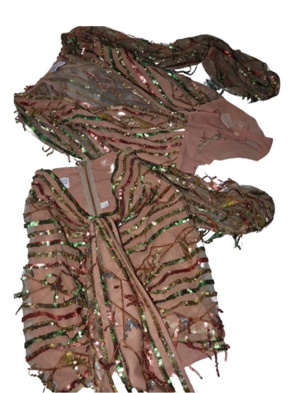 Dollhouse | Fully Sequined Tan Golden Dress - Picture 4 of 4